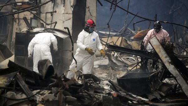 Спасатели ликвидируют последствия лесного пожара в городе Парадайз в штате Калифорния. - Sputnik Кыргызстан