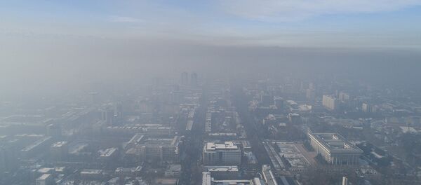 Бишкек кара түтүндөн улам таанылбай калганда. Видео - Sputnik Кыргызстан