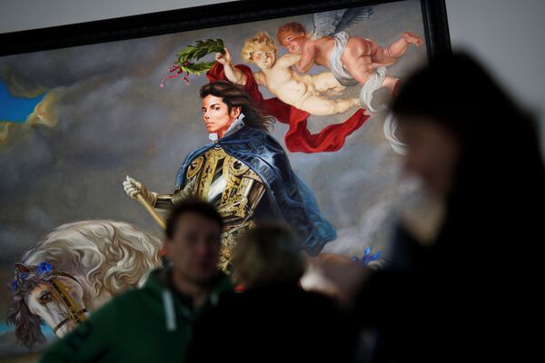 Самым ярким экспонатом стала картина Конный портрет Филипа II, автор которой изобразил Джексона в золотых доспехах и на белом коне - Sputnik Кыргызстан