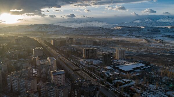 Вид с дрона на Бишкекский микрорайон Асанбай. Архивное фото - Sputnik Кыргызстан
