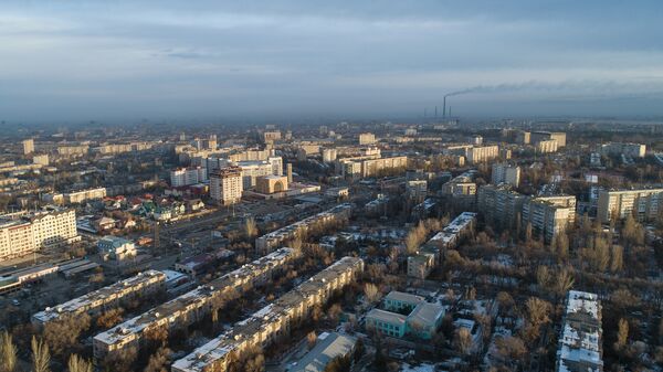 Вид с дрона на утренний Бишкек. Архивное фото - Sputnik Кыргызстан