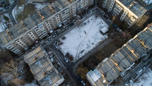 Вид с дрона на жилые дома в Бишкеке. Архивное фото - Sputnik Кыргызстан