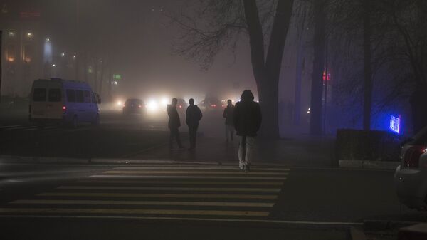 Густой туман в центре Бишкека. Архивное фото - Sputnik Кыргызстан
