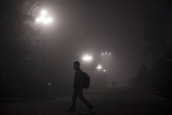 Туман в Чуйской области наблюдается с утра 28 ноября. - Sputnik Кыргызстан
