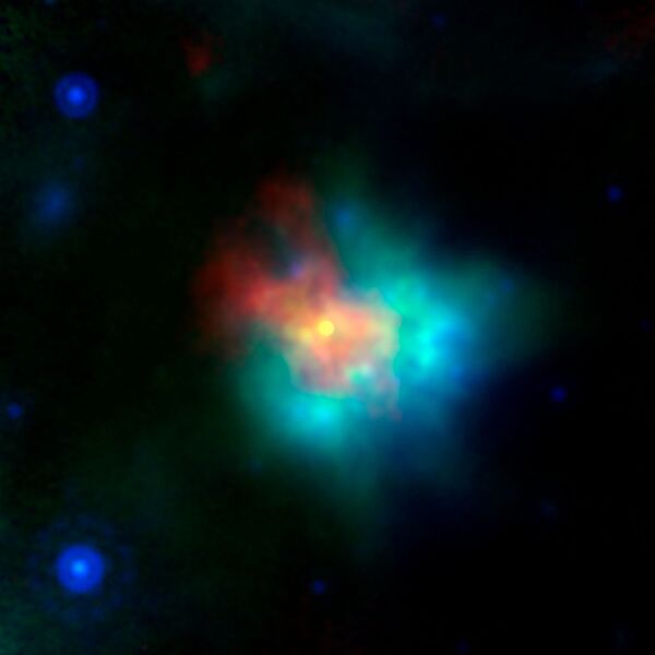 Остатки сверхновой G54.1 + 0.3 снятые космический телескопом NASA Spitzer - Sputnik Кыргызстан