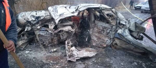 ДТП на 50-м километре объездной дороги Бишкек — Нарын — Торугарт - Sputnik Кыргызстан