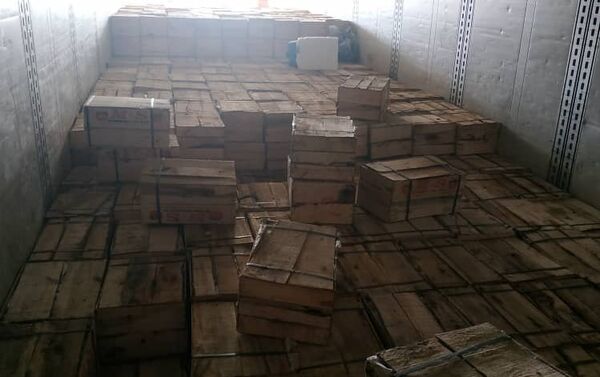 В ходе досмотра автотранспорта были обнаружены 23 тонны мандаринов на сумму свыше 1,1 миллиона сомов. У владельцев груза отсутствовали сопроводительные документы на товар. - Sputnik Кыргызстан