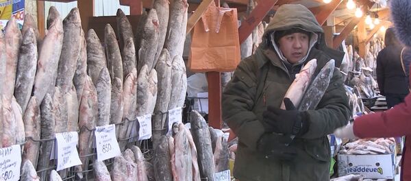 Как работает самый холодный рынок в мире — видео из Якутии - Sputnik Кыргызстан