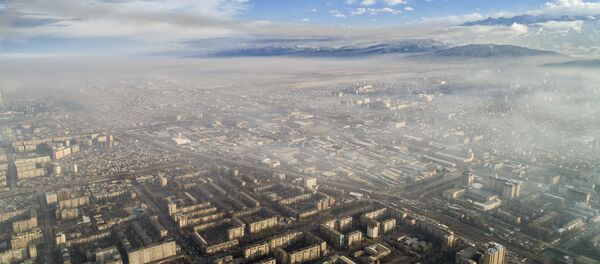 Вид на смог над городом Бишкек. Архивное фото - Sputnik Кыргызстан