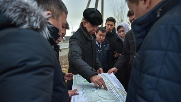 Строительство парка на пересечении улицы Токтоналиева и Южной магистрали - Sputnik Кыргызстан