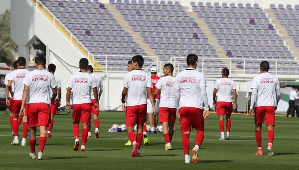  Кубок Азии по футболу. Сборная Кыргызстана во время тренировок - Sputnik Кыргызстан