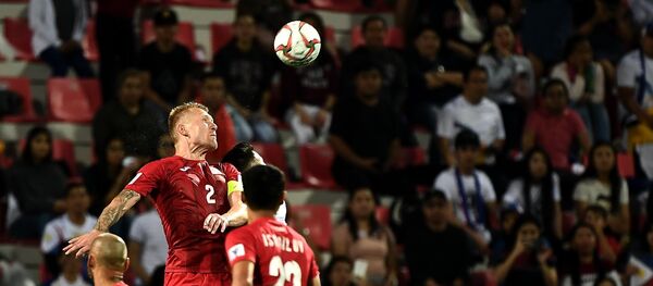 Футболисты сборной Кыргызстана во время матча. Архивное фото - Sputnik Кыргызстан