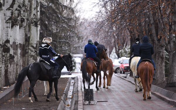 Акция протеста началась сегодня, 21 января, примерно в 11.30 возле Жогорку Кенеша. - Sputnik Кыргызстан