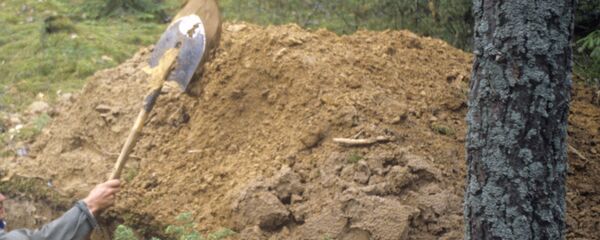 Мужчина копает яму. Архивное фото - Sputnik Кыргызстан