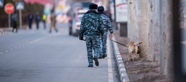 Сотрудник МВД на месте происшествия. Архивное фото - Sputnik Кыргызстан