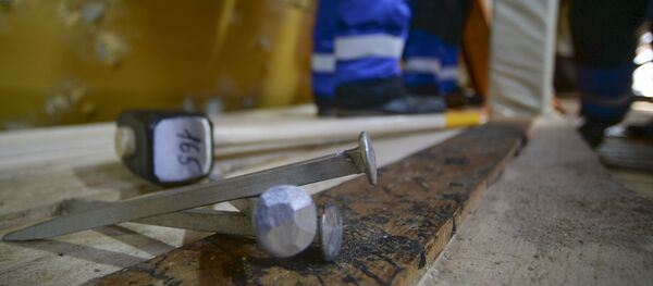 Строительство копии линейного корабля Полтава на верфи в Санкт-Петербурге - Sputnik Кыргызстан