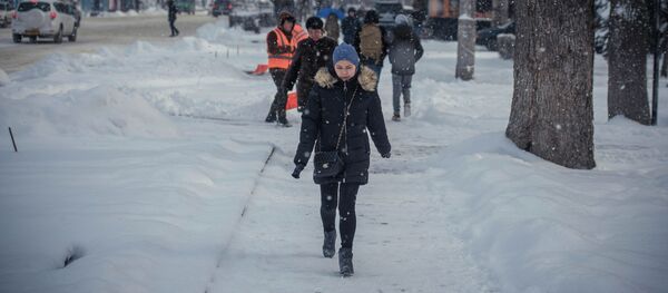 Снегопад в Бишкеке - Sputnik Кыргызстан