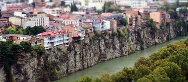 Река Кура и исторический центр Тбилиси. Архивное фото - Sputnik Кыргызстан