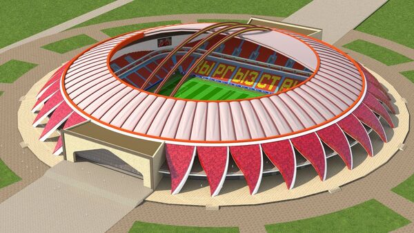 Проект нового стадиона в Бишкеке разработанный архитектором Рахатбеком Байтелиевым - Sputnik Кыргызстан