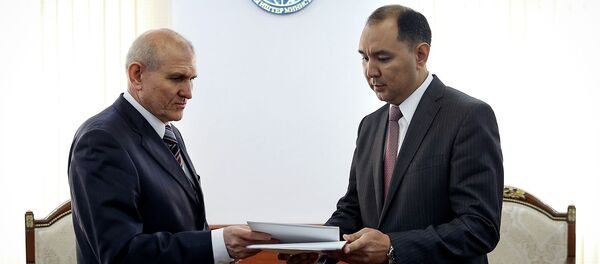 Вручение копии верительных грамот руководству МИД КР послом РФ Николаем Удовиченко - Sputnik Кыргызстан