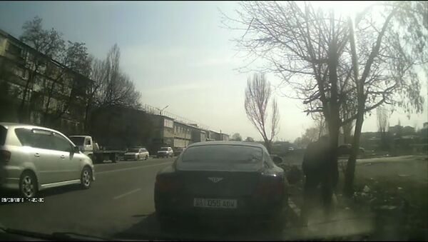 В центре Бишкека водитель Bentley выбросил пакет с мусором на обочину — видео - Sputnik Кыргызстан