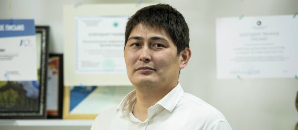 Ведущий специалист отдела информационной безопасности одного из банков страны Бакыт Куручбеков. Архивное фото - Sputnik Кыргызстан