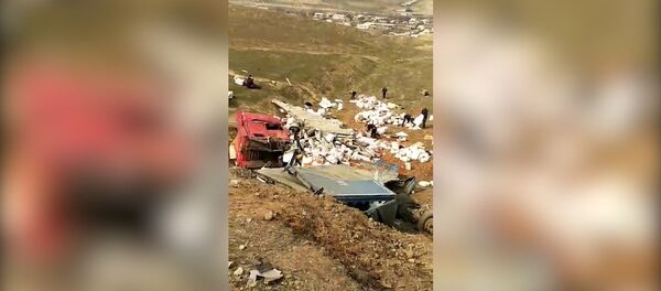 Бишкек — Ош жолунда жүк ташып бараткан фура ашуудан кулап, айдоочусу аман калды - Sputnik Кыргызстан