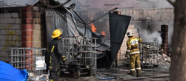 Тушение  крупного пожара на западе Бишкека - Sputnik Кыргызстан