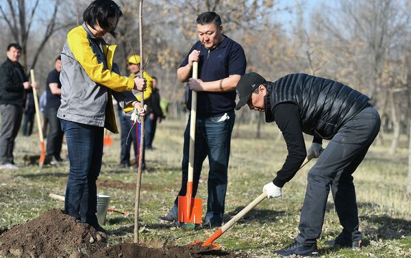 По сообщению пресс-службы мэрии, в Бишкеке участие в мероприятиях приняли около 50 тысяч человек, более 550 организаций и учреждений. - Sputnik Кыргызстан