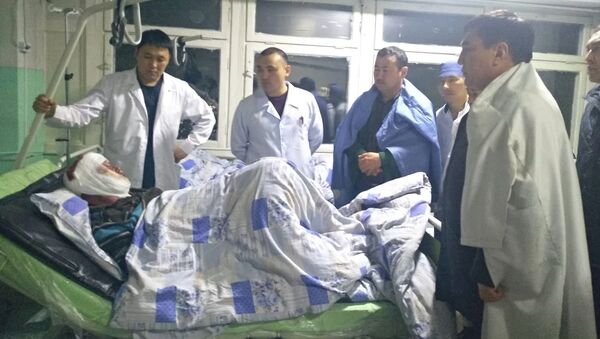 Пострадавший во время взрыва на АЗС в городе Ош - Sputnik Кыргызстан