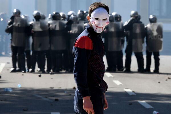 Массовые протесты против правительства Албании - Sputnik Кыргызстан