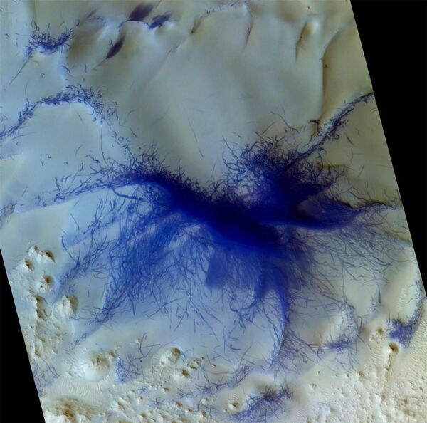 Район Марса Terra Sabaea, сделанный аппаратом TGO - Sputnik Кыргызстан