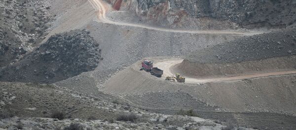 Ак-Сай — Тамдык жолунун курулушу. Архив - Sputnik Кыргызстан