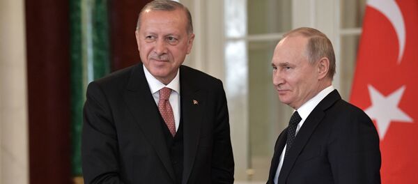 Президент РФ В. Путин встретился с президентом Турции Р. Т. Эрдоганом - Sputnik Кыргызстан