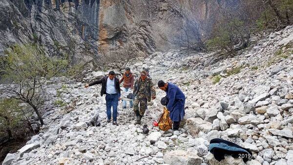 Спасение мужчины, который сорвался со скалы в Джалал-Абаде - Sputnik Кыргызстан
