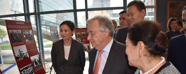 В штаб-квартире ООН в Нью-Йорке открылась фотовыставка, посвященная победе во Второй мировой войне В штаб-квартире ООН в Нью-Йорке открылась фотовыставка, посвященная победе во Второй мировой войне - Sputnik Кыргызстан