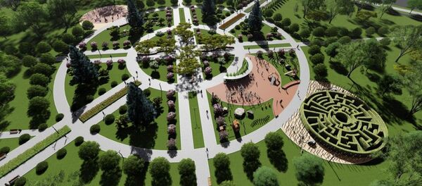 Эскизы парка площадью 10 гектаров на юге Бишкека Эскизы парка площадью 10 гектаров на юге Бишкека - Sputnik Кыргызстан