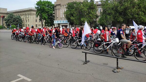 Благотворительный велопробег в Бишкеке - Sputnik Кыргызстан