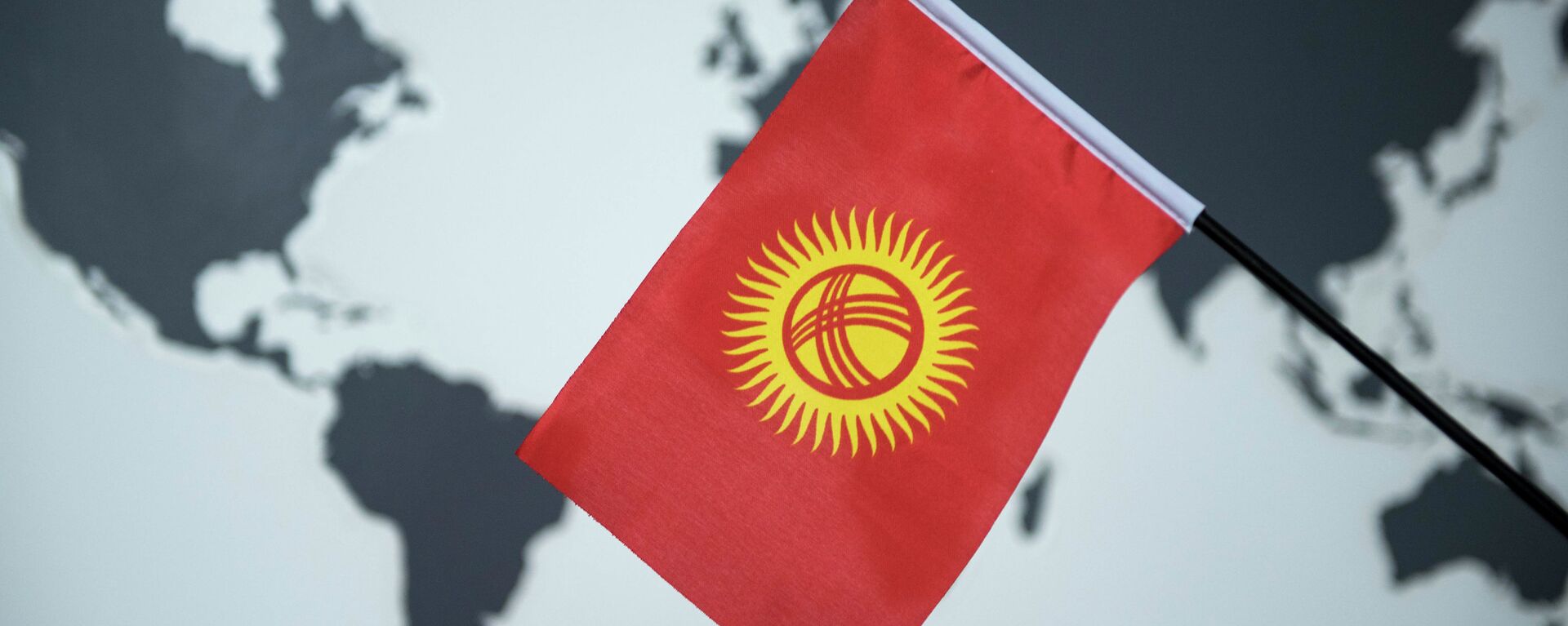 Флаг Кыргызстана на фоне карты мира. Архивное фото - Sputnik Кыргызстан, 1920, 26.02.2022