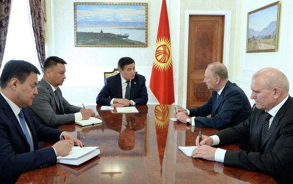 Президент Сооронбай Жээнбеков сегодня, 14 мая, принял секретаря Совета безопасности России Николая Патрушева - Sputnik Кыргызстан