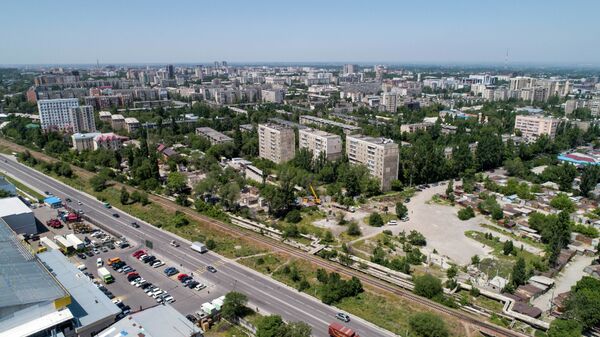 Вид с дрона на здания в Бишкеке. Архивное фото - Sputnik Кыргызстан