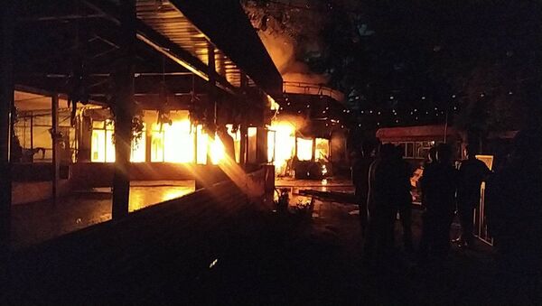 Пожар в кафе в парке Панфилова - Sputnik Кыргызстан