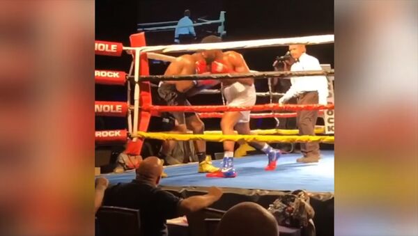 Боксеры одновременно отправили друг друга в нокдаун — видео из США - Sputnik Кыргызстан