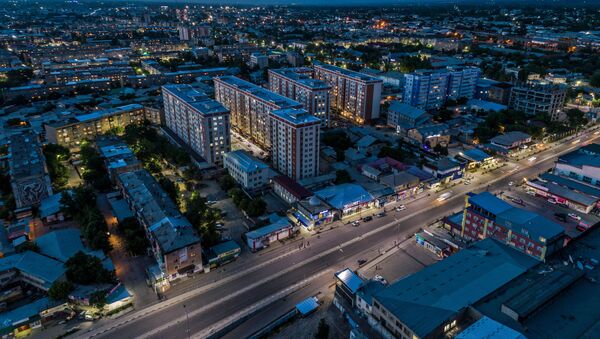 Вид на новостройки города Ош ночью с высоты. Архивное фото - Sputnik Кыргызстан