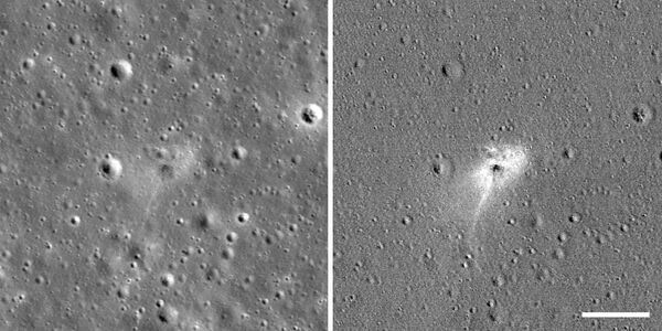 Место падения израильского лунохода Берешит, запечатленного на Луне зондом НАСА - Sputnik Кыргызстан