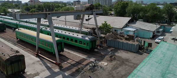 Место взрыва в центре Бишкека сняли с дрона — видео - Sputnik Кыргызстан