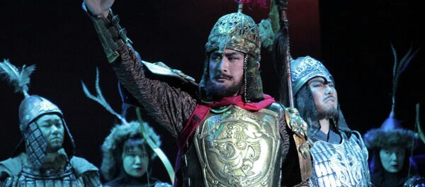 Постановка оперы по эпосу Манас на китайском языке в кинотеатре Манас в Бишкеке - Sputnik Кыргызстан