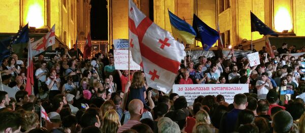 Митинг оппозиции с требованием отставки членов правительства в Тбилиси, Грузия. 20 июня 2019 года Митинг оппозиции с требованием отставки членов правительства в Тбилиси, Грузия. 20 июня 2019 года - Sputnik Кыргызстан