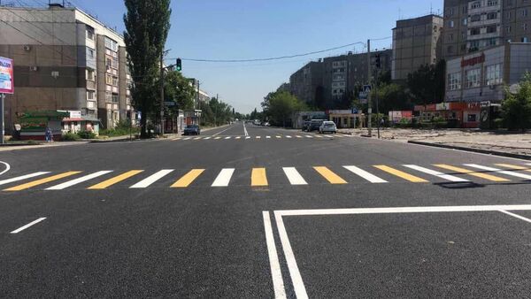 Ремонт улицы Нуркамал в Бишкеке - Sputnik Кыргызстан