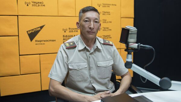 Начальник службы спасения Управления МЧС по Бишкеку Мелис Назарбеков - Sputnik Кыргызстан